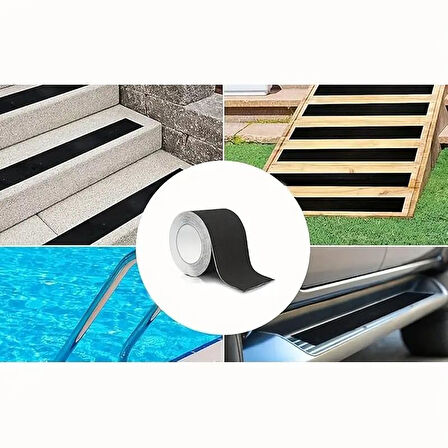 Siyah Merdiven Ve Zemin Kaydırmaz Kaymaz Bant 100mm X 25mt