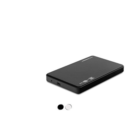 Hdd Kutu Usb2.0 Plastik Sata 2.5  Siyah - Beyaz HDX1757