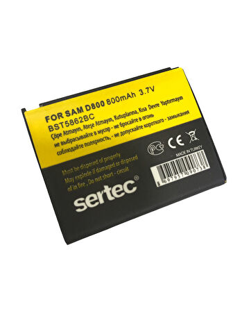Samsung D808/D800 Uyumlu Batarya
