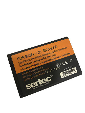 Samsung W559/L700 Uyumlu Batarya