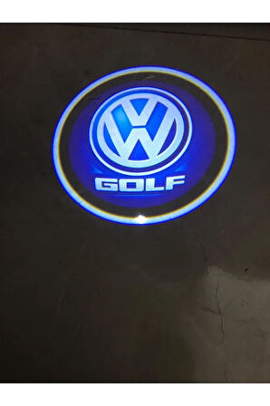 Volksvagen Golf Kapı Logosu Yeni Nesil Mesafe Sensörlü Pilli Model Ön 2 Kapı Için Karbon Görünümlü