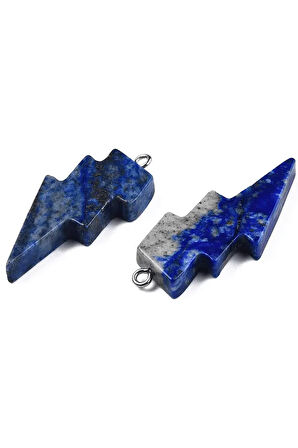 Sertifikalı Şimşek Model Lapis Lazuli Taşı Kolye - Aaa+ Kalite