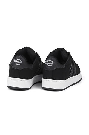 Unisex Siyah Bağcıklı Rahat Sneaker Günlük Spor Ayakkabı