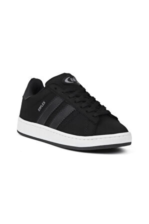 Unisex Siyah Bağcıklı Rahat Sneaker Günlük Spor Ayakkabı
