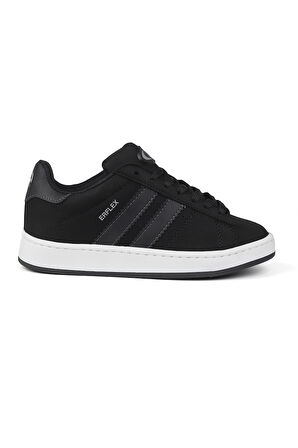 Unisex Siyah Bağcıklı Rahat Sneaker Günlük Spor Ayakkabı