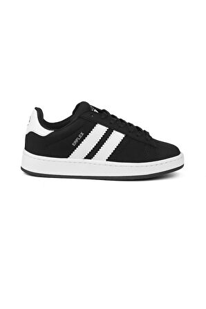 Unisex Siyah Beyaz Bağcıklı Rahat Sneaker Günlük Spor Ayakkabı