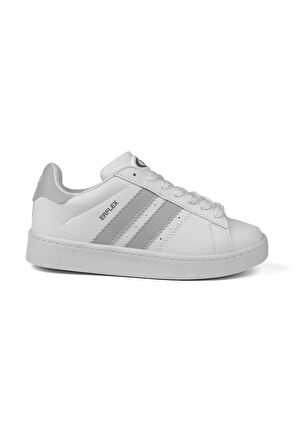 Unisex Beyaz Buz Bağcıklı Rahat Sneaker Günlük Spor Ayakkabı