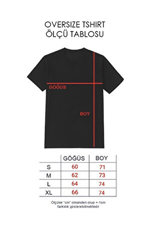 Erkek Big Boss Baskılı Siyah Oversize T-shirt
