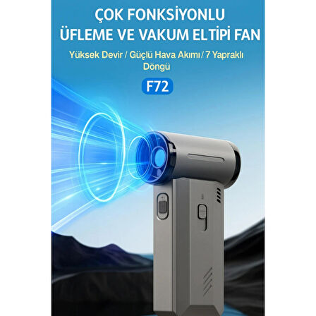 Ozmik F72 Şarjlı Kablosuz 40000 Mah Jet Hava Üfleyici Ev ve Araba Mangal Için