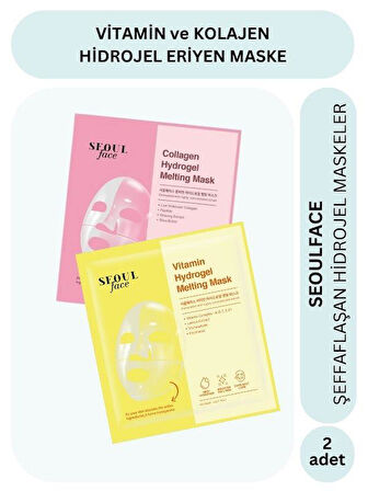 Dermal Vitamin ve Kolajen Özlü Hydrojel Şeffaflaşan Eriyen Maske 34g 2 Adet