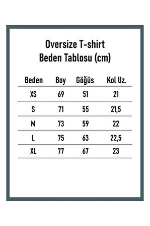 Siyah Houston Baskılı Oversize Kadın T-shirt