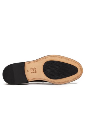 Erkek Parlak Hakiki Deri Klasik Loafer Ayakkabı