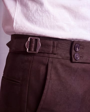 Erkek Toka Detaylı Kumaş Pantolon