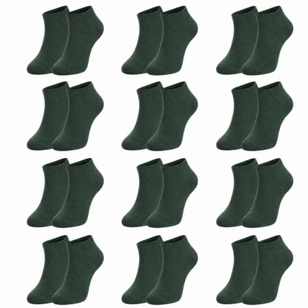 Erkek Pamuklu Patik Çorap 12`li Paket 39-44 | Dikişsiz Burun, Koku Karşıtı, Nefes Alan Kısa Konç Sneaker Çorabı