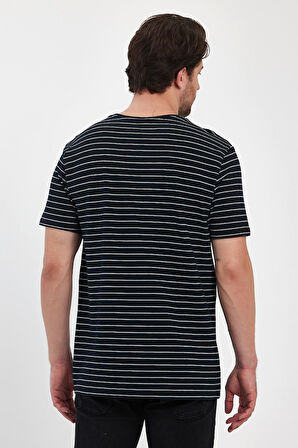 ALEXANDERGARDİ BİSİKLET YAKA ÇİZGİLİ T-SHIRT(ERK-5987)