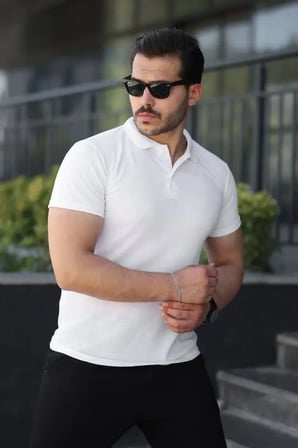 Erkek Kısa Kollu Yakalı Tişört
