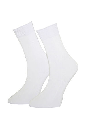 Erkek Beyaz Bambu Çorap 6'lı Premium Kutu