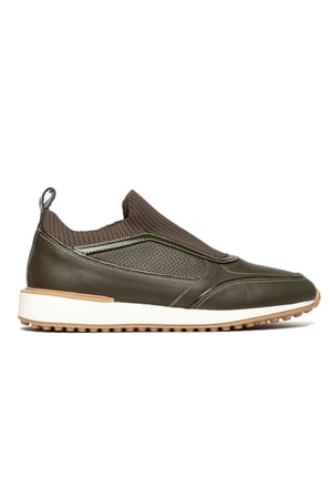 Erkek Hakiki Deri Slip-On Sneaker