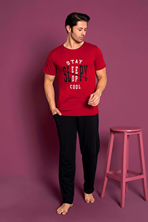 Nisanca Yazlık Kısa Kol %100 Pamuk Erkek Pijama Takımı - Babalar Günü Özel Seri