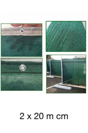 200 x 400 cm ABKPlastik Yeşil %95 Gölgelik File Kolon + Kuşgözü
