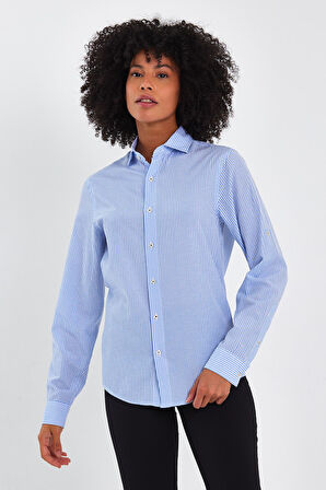 ALEXANDERGARDI ÇİZGİLİ COMFORT FİT GÖMLEK (ERKK5903)