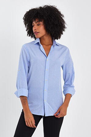 ALEXANDERGARDI ÇİZGİLİ COMFORT FİT GÖMLEK (ERKK5903)