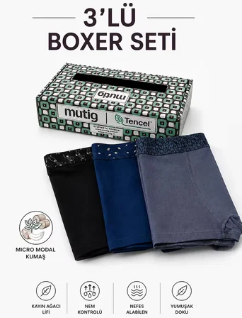 TENCEL™ Modal Erkek Boxer (3'lü)
