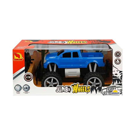 80012 1:18 Uzaktan Kumandalı Jumbo Wheels Usb Şarjlı Araba