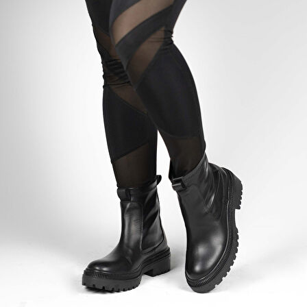  Kadın Hakiki Deri Streç Bot