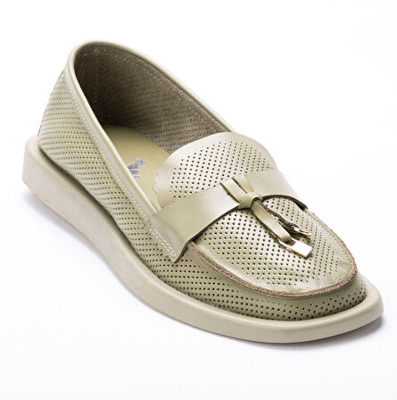 Kadın Hakiki Yumuşak Deri  Günlük Loafer Babet Ayakkabı