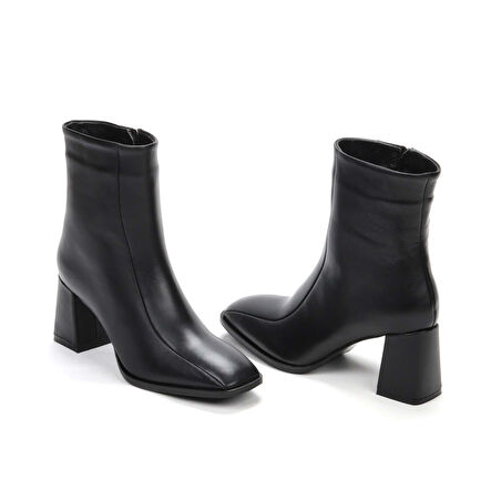 Kadın Hakiki Deri Kalın Topuklu Bot