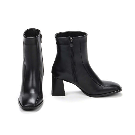 Kadın Hakiki Deri Kalın Topuklu Bot