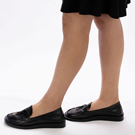 Kadın Hakiki Yumuşak Deri  Günlük Loafer Babet Ayakkabı