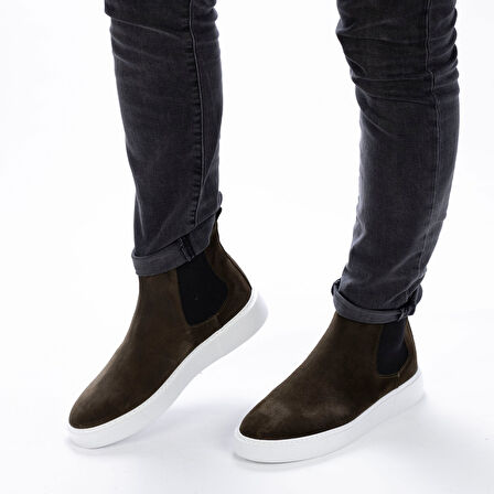 TwoEgoist Hakiki Süet Deri Chelsea Bot