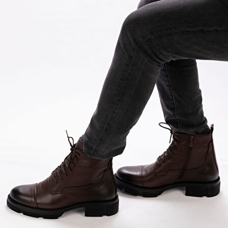 Erkek Hakiki Deri Postal Bot