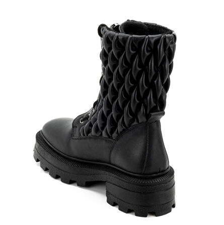 Kadın Kalın Tabanlı Fermuarlı Postal Bot