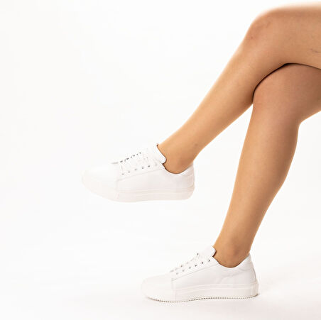 Kadın Hakiki Deri Günlük Spor Ayakkabı Sneakers  