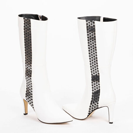 Kadın Topuklu Sivri Burunlu  Çizme