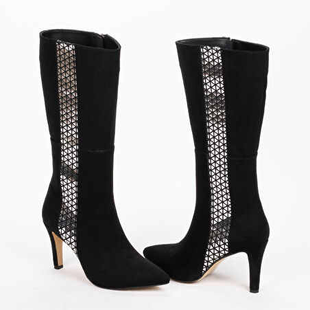 Kadın Topuklu Sivri Burunlu  Çizme