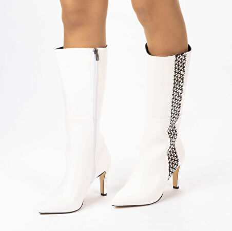 Kadın Topuklu Sivri Burunlu  Çizme