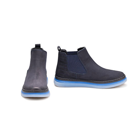 TwoEgoist ​Erkek Hakiki Nubuk Deri Özel Tabanlı Tasarım Chelsea Bot