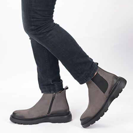 TwoEgoist Erkek Hakiki Deri ve Nubuk Deri Eva Taban Hafif Tasarım Bot