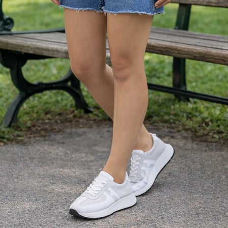 Kadın Hakiki Deri Anatomik Hafif Spor Yürüyüş Ayakkabısı Sneaker