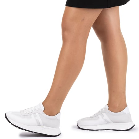 Kadın Hakiki Deri Anatomik Hafif Spor Yürüyüş Ayakkabısı Sneaker