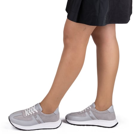 Kadın Hakiki Deri Anatomik Hafif Spor Yürüyüş Ayakkabısı Sneaker