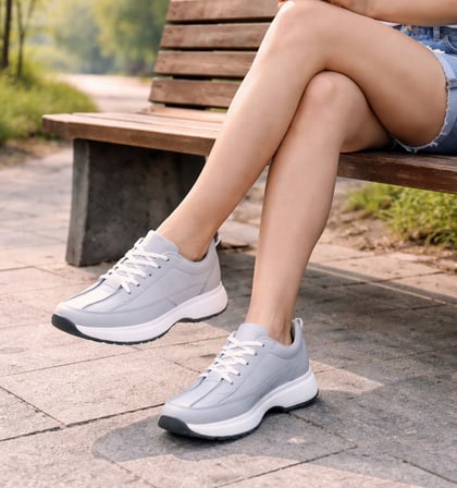 Kadın Hakiki Deri Anatomik Hafif Spor Yürüyüş Ayakkabısı Sneaker