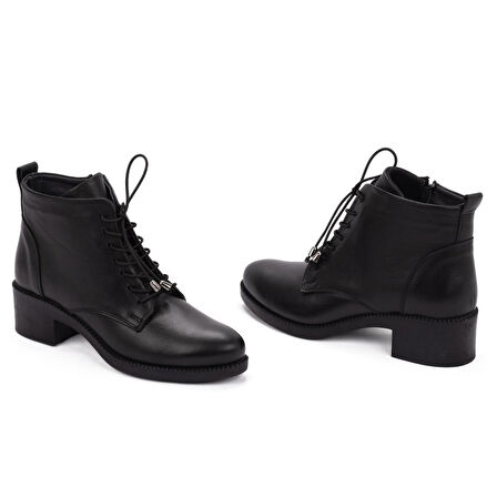 Kadın Hakiki Deri Anatomik Alçak Topuklu Günlük Şık Bot