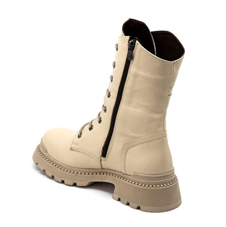 TwoEgoist Kadın Hakiki Deri Uzun Postal Bot