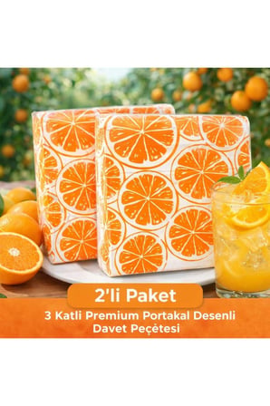 Suna K Signature Collection – Premium Portakal Desenli Peçete