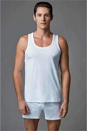 Erkek Beyaz 10 Lu Paket Atlet